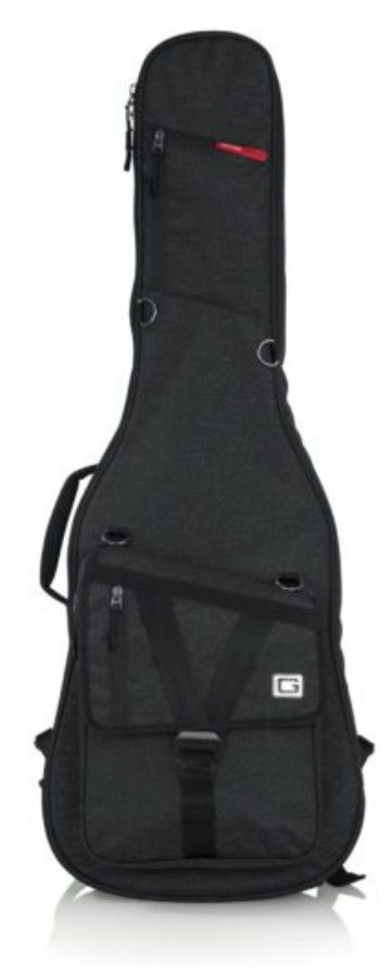 Gator Cases Transit Series Electric Guitar Gig Bag with Charcoal Black Exterior - GT-ELECTRIC-BLK