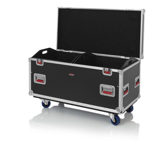 Gator Cases Truck Pack Utility ATA Flight Case; 45” x 22” x 27” Exterior Before Casters; 12mm Wood Construction, Dividers and Lift-Out Trays - G-TOURTRK452212