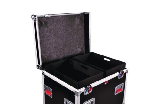 Gator Cases Truck Pack Utility ATA Flight Case; 45” x 30” x 30” Exterior Before Casters; 12mm Wood Construction, Dividers and Lift-Out Trays - G-TOURTRK453012