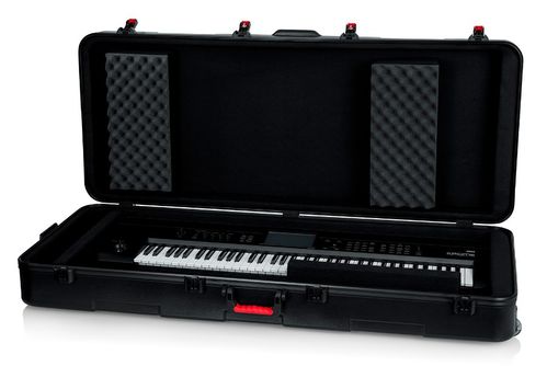 Gator Cases TSA Series ATA Molded Polyethylene Keyboard Case with Wheels for Extra Deep 76-note Keyboards - GTSA-KEY76D