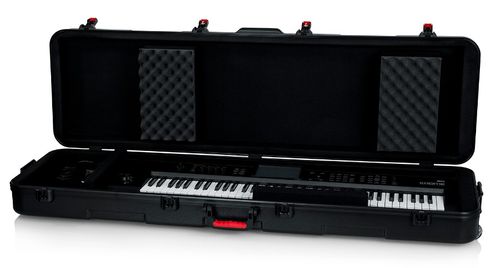 Gator Cases TSA Series ATA Molded Polyethylene Keyboard Case with Wheels for Slim Extra Long 88-note Keyboards - GTSA-KEY88SLXL