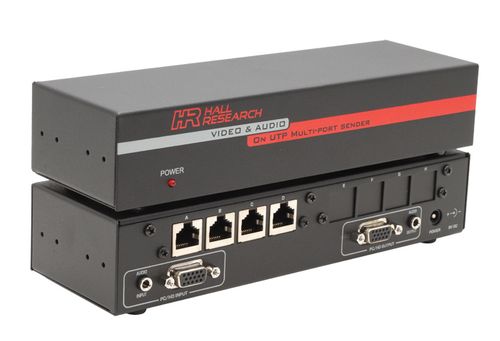 Hall Research 1x4 VGA + Audio Over UTP Splitter (Sender) - UVA-4