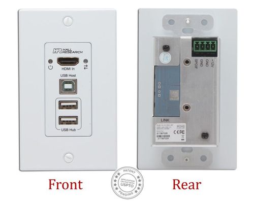 Hall Research HDMI and USB Extension on CAT6 with Audio and Integrated Control - EX-HDU