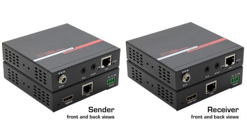 Hall Research HDMI Extender With Ultra-HD AV, IR, RS232 and Ethernet (Sender + Receiver) - HBX