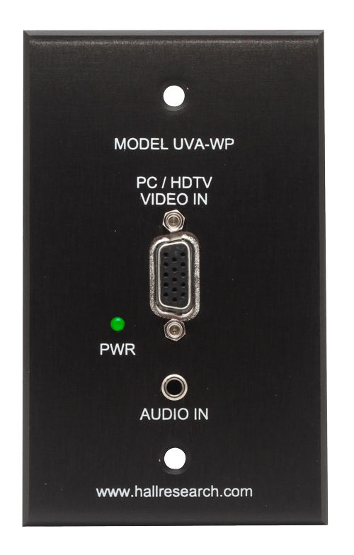 Hall Research VGA + Audio Metal Wall Plate (Sender) - UVA-WP