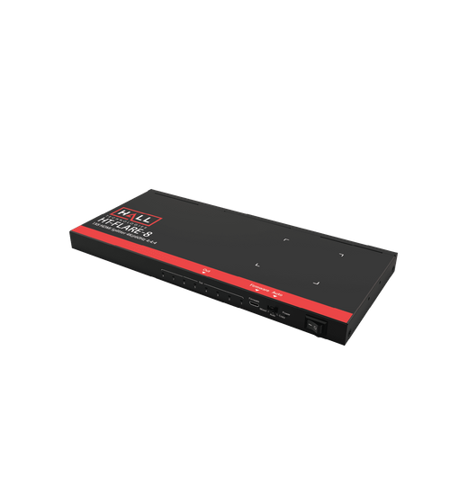 Hall Technologies 1x8 HDMI Distribution Amplifer - Analog and Optical Extracted Audio Output - 1080p to 4K60 4:4:4 Support - HT-FLARE-8