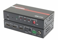 Hall Technologies 2-Channel HDMI Splitter with Analog and Optical Audio Output and 4K Support, - SP-HD-2B