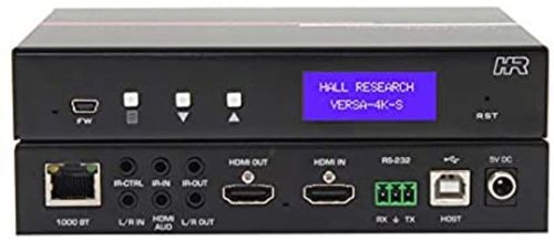 Hall Technologies 4K Video & USB Extension for Point-to-Point or Matrix over IP, - VERSA-4K-S