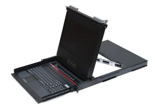 Hall Technologies 8-Port HDMI KVM Switch Console with USB 2.0 and 4K Video Support, - KVMC-UH-8