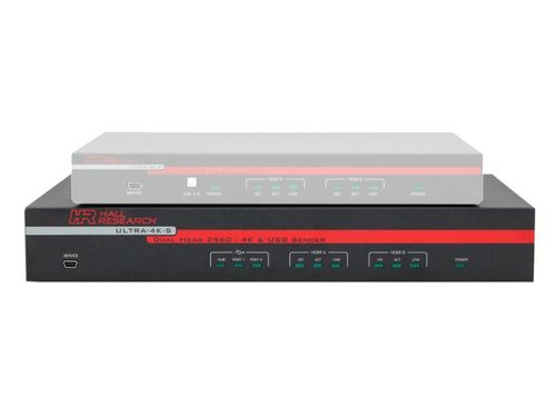Hall Technologies Dual UHD HDMI and USB 2.0 Extender with 3-Port Splitter Sender w/o accessories, - ULTRA-4K-S-X