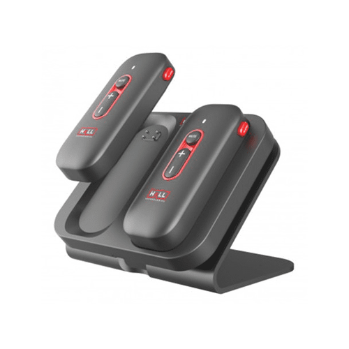 Hall Technologies Kit: Wireless Lavalier Microphone w/ integrated magnetic holder, microphone charging base stand and wireless signal receiver  - HT-COMALERT-KIT