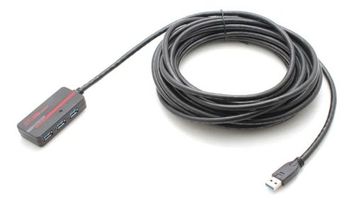 Hall Technologies USB 3.0 Active extension cable with 4 port hub, 33 ft, - USB3-33H4