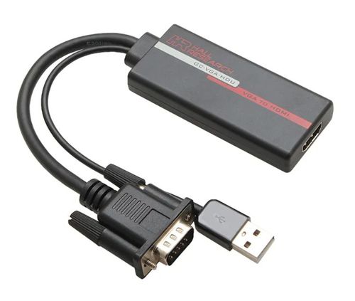 Hall Technologies VGA to HDMI Adapter with Audio, - GC-VGA-HDU
