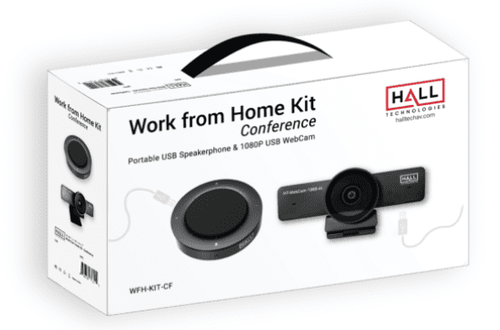 Hall Technologies Work for Home Kit - 1080P AI Enabled Camera and Speakerphone - HT-WFH-CF