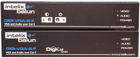 Intelix VGA Cat5 Extender Transmitter and Receiver Pair - DIGI-VGA-F