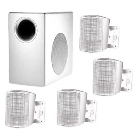 JBL Packaged Surface-Mount Subwoofer-Satellite Loudspeaker System (White) - C50PACK-WH