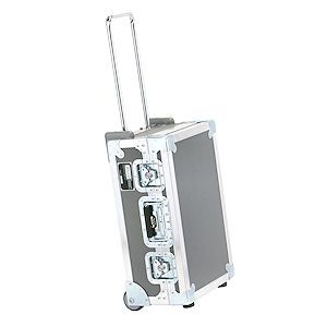Jelco Projector Road Case with Wheels, Extension Handle, and Slimlock Combination Lock: 13"H x 33"W x 21"D - JEL-5100HDWL