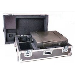 Jelco Projector Road Case with Wheels, Extension Handle, and Slimlock Combination Lock: 15.25"H x 39"W x 25"D - JEL-6HDWL
