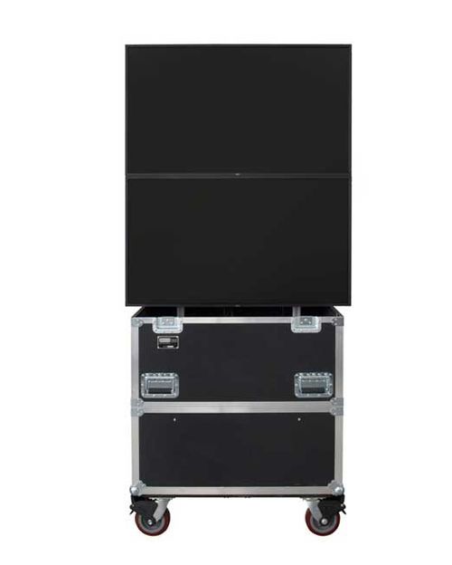 JELCO RotoLift Dual 1x2 TV Lift Case for Two 46"-52" Flat Screens : 67"H x 36"W x 30"D - ELU-50RX2