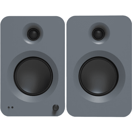 Kanto 200W Powered Bookshelf Speakers with HDMI ARC, USB-C, and Bluetooth 5.3 - Matte Grey, Pair - RENMG