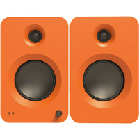 Kanto 200W Powered Bookshelf Speakers with HDMI ARC, USB-C, and Bluetooth 5.3 - Matte Orange, Pair - RENMO
