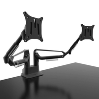 Kanto Dual-Monitor Gas Shock Desktop Mount for 17-inch to 32-inch Displays - Black - DMS2000