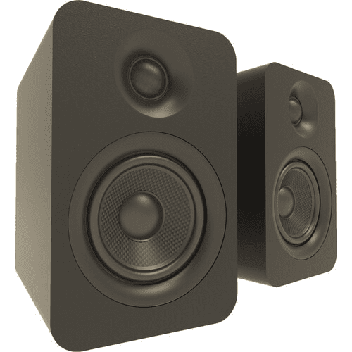 Kanto Pair - Passive Speakers with 1" Silk Dome Tweeter and 4" Kevlar Woofer - Black - YUP4