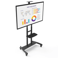 Kanto Rolling TV Stand for 55-inch to 86-inch TVs and Interactive Displays - Black - MTM86PL