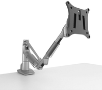 Kanto Single-Monitor Gas Shock Desktop Mount for 17-inch to 32-inch Displays - Silver - DMS1000S
