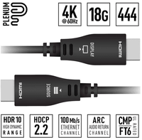 Key Digital 197ft (60m) 4K 18Gbps Plenum Optical HDMI Cable - KD-AOCH197P