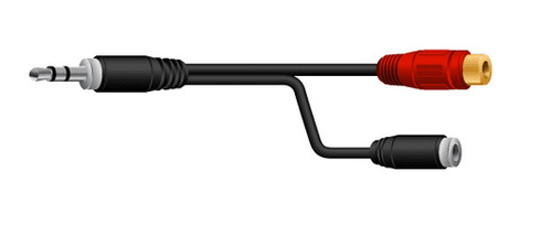 Key Digital 3.5mm Stereo Male to 3.5mm Stereo Female/RCA, extracts Returned Audio & IR from Digital IQ Matrix Switchers (4 per bag) - KD-35MMAIRH