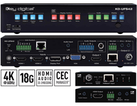 Key Digital 4 Input 2 Mirrored Output Multi-Format Presentation Switch  - KD-UFS42