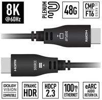 Key Digital 49ft (15m) 8K 48Gbps Plenum Optical HDMI Cable  - KD-AOCH49P