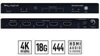 Key Digital 4K 18G 4 Output HDMI Splitter Distribution Amp with Audio De-Embed, 4K to 1080p Down-Convert  - KD-DA1X4DC