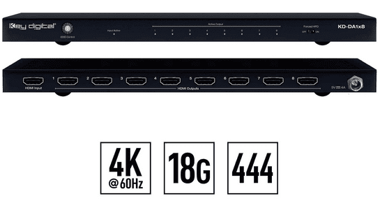 KD-DA1x8: 8出力HDMIスプリッター分配アンプ 5%OFFクーポン配布中 8K対応DAIAD HDMI