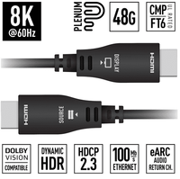 Key Digital 98ft (30m) 8K 48Gbps Plenum Optical HDMI Cable  - KD-AOCH98P