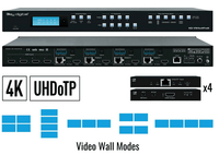 Key Digital Video Wall Processor Matrix with 4 HDMI Inputs and 4 Outputs  - KD-VW4x4ProK