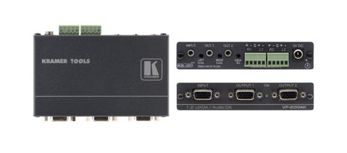 Kramer 1:2 Computer Graphics Video & Stereo Audio Distribution Ampl - VP-200AK