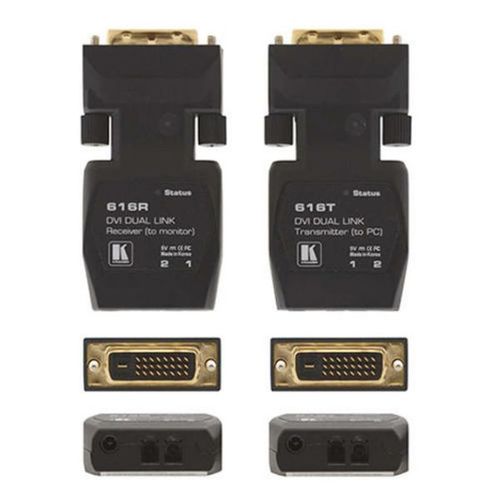 Kramer 2-Fiber Detachable Dual Link DVI module (Rx & Tx Set) - 616R/T(SET)/US
