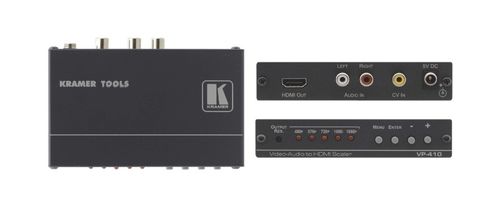 Kramer Composite Video & Stereo Audio to HDMI Scaler - VP-410