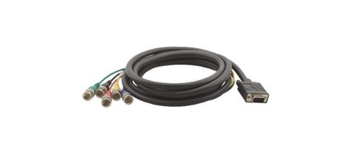 Kramer Molded 15-pin HD to 5 BNC (Male -Male) Breakout Cable (100') - C-GM/5BM-100