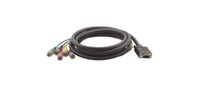Kramer Molded 15-pin HD to 5 BNC (Male -Male) Breakout Cable (100') - C-GM/5BM-100