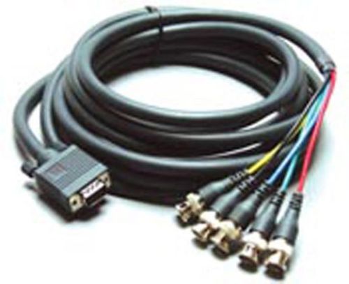 Kramer Molded 15-pin HD to 5 BNC (Male - Male) Breakout Cable (75') - C-GM/5BM-75
