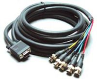 Kramer Molded 15-pin HD to 5 BNC (Male - Male) Breakout Cable (75') - C-GM/5BM-75