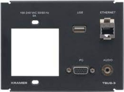 Kramer nner Frame for 1 power socket. Includes:  3 X blank inserts. - T3F-1S