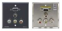 Kramer Passive Wall Plate - 15-pin HD, 3.5mm & 3 RCA - WAV-5/US(W)