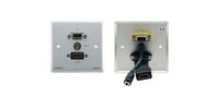 Kramer Passive Wall Plate - 15-pin HD (F/F), 3.5mm & HDMI - WXA-H/US-D(W)