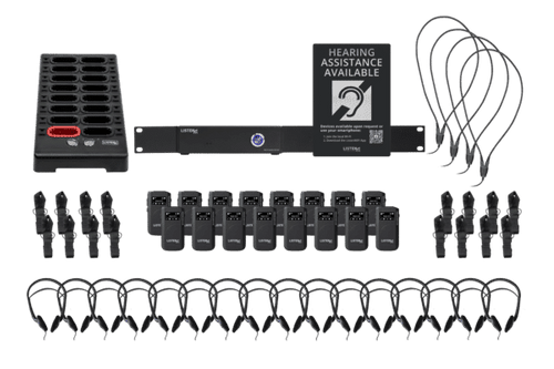 Listen Technologies 2 Channel Wi-Fi System with 16 receivers (Dante) - LWS-16-A1-D