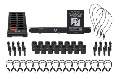 Listen Technologies  2 Channel Wi-Fi System with 16 receivers - LWS-16-A1