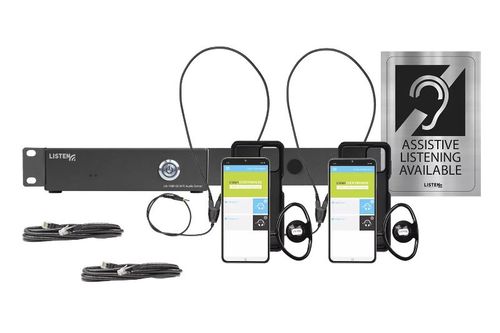 Listen Technologies 2 Channel Wi-Fi System with 2 Receivers (Dante) - LWS-10-A1-D